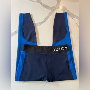 Juicy Couture Sport Women's 2 Tone Blue/Navy Activewear Leggings Sz L